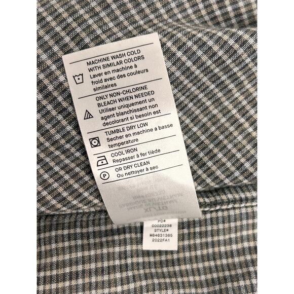 Vince Men's Double-Face Cambria Plaid Sport Shirt XL Blue Designer Casual Preppy - Picture 6 of 8